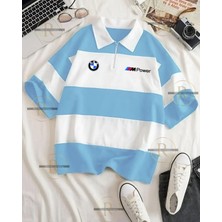 Risil-Nu Company Bmw Baskılı Çok Parçalı Vortex Kumaş Fermuarlı Polo Yaka  T-Shirt
