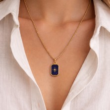 Glossy Jewelery Mineli Kutup Yıldızı Kolye (50CM) Zincir Uzunlukta