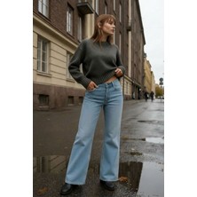 IST Yüksek Bel Ispanyol Paça Jean Pantolon