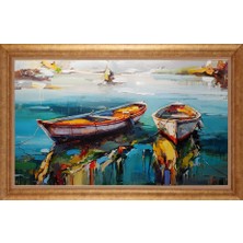 Giyense Altın Çerçeveli Paspartulu Manzara Tablo N1946