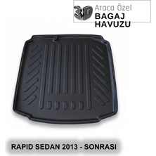 Elorcar Skoda Rapıd Sedan 2013 - Sonrası 3D Bagaj Havuzu