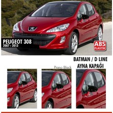Tuning Vadisi Peugeot 308 Uyumlu Yarasa Ayna Kapağı Abs Plastik Batman Piano Black Batman Ayna