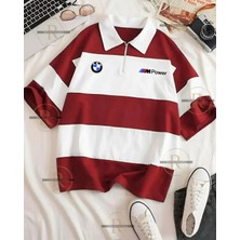 Risil-Nu Company Bmw Baskılı Çok Parçalı Vortex Kumaş Fermuarlı Polo Yaka  T-Shirt