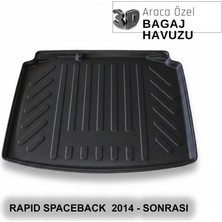 Elorcar Skoda Rapıd Spaceback   2014 - Sonrası 3D Bagaj Havuzu