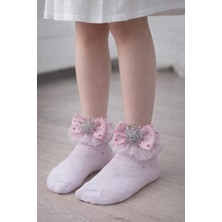 Gigi Giyim Kraliçe Taçı Aksesuarlı Kız Çocuk Soket Çorap