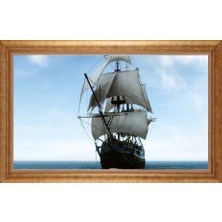 Giyense Altın Çerçeveli Paspartulu Manzara Tablo N1099