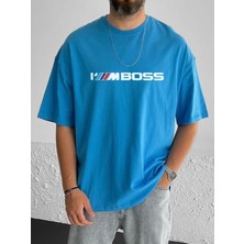 Risil-Nu Company Yeni Sezon Oversize I'm Boss Baskılı Penye T-Shırt