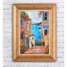 Giyense Altın Çerçeveli Paspartulu Manzara Tablo N893