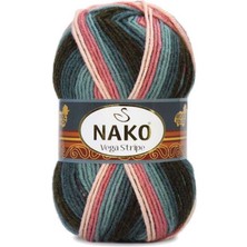 Nako Vega Stripe Ebruli Örgü Ipi 82418 / 5 Adet