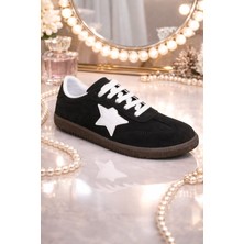 Klay Shoes Kadın Yıldız Detaylı Şık Rahat Sneaker Spor Ayakkabı