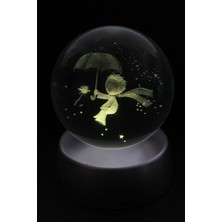 PremiumPort Işıklı Cam Küre Küçük Prens Model, Şık ve Dekoratif Hediye