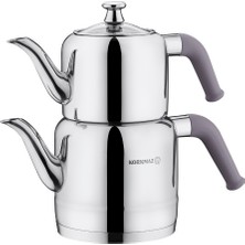 UltraMint Şık Bej Çaydanlık Takımı 1.9 Lt, Modern ve Kullanışlı Tasarım