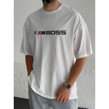 Risil-Nu Company Yeni Sezon Oversize I'm Boss Baskılı Penye T-Shırt