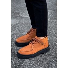 Zapatos CH213 Bryggen Erkek Spor Günlük Bağcıklı ve Fermuarlı Süet Bot Sst - Taba