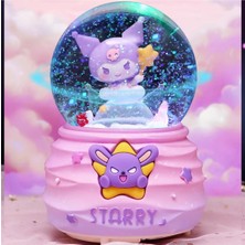PremiumPort Yıldızlı Sanrio Kuromi Işıklı Müzikli Kar Küresi, Sıcak ve Tatlı Atmosfer