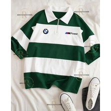 Risil-Nu Company Bmw Baskılı Çok Parçalı Vortex Kumaş Fermuarlı Polo Yaka  T-Shirt