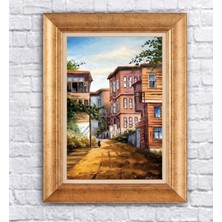 Giyense Altın Çerçeveli Paspartulu Manzara Tablo N904