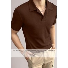 Risil-Nu Company Fitilli Ottoman Premium Kumaş Polo Yaka Unisex T-Shirt