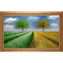 Giyense Altın Çerçeveli Paspartulu Manzara Tablo N933