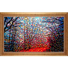 Giyense Altın Çerçeveli Paspartulu Manzara Tablo N1256