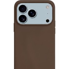 Piyasa Sepeti Apple iPhone 17 Pro 6.3'' Liquid Lansman Silikon Kılıf Acı Kahve