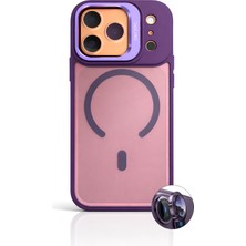 Piyasa Sepeti iPhone 17 Pro Max StandGuard MagSafe Kılıf + Lens Koruma Derin Mor