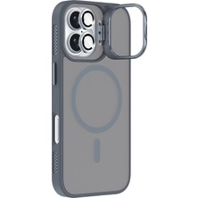 Piyasa Sepeti iPhone 16 StandGuard MagSafe Kılıf + Lens Koruma Titanyum Grisi