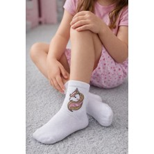 Gigi Giyim Unicorn Baskılı Soket Kız Çocuk Çorap