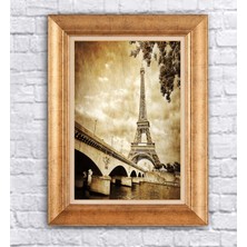 Giyense Altın Çerçeveli Paspartulu Manzara Tablo N609