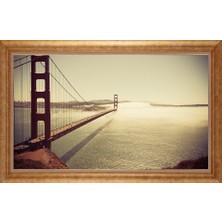 Giyense Altın Çerçeveli Paspartulu Manzara Tablo N1531