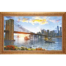 Giyense Altın Çerçeveli Paspartulu Manzara Tablo N1955