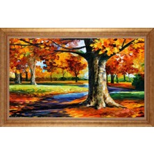 Giyense Altın Çerçeveli Paspartulu Manzara Tablo N1311