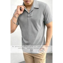 Risil-Nu Company Fitilli Ottoman Premium Kumaş Polo Yaka Unisex T-Shirt