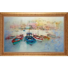 Giyense Altın Çerçeveli Paspartulu Manzara Tablo N1832