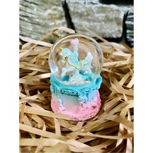 PremiumPort Rüya Gibi Unicorn Kar Küresi, Minik ve Büyüleyici Dekorasyon Hediye