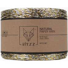 Ritzz Metalik Kağıt Ip - Gold Gümüş Kırçıllı