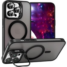 Piyasa Sepeti iPhone 13 Pro Max 6.7" StandGuard MagSafe Kılıf + Lens Koruma Mat Siyah