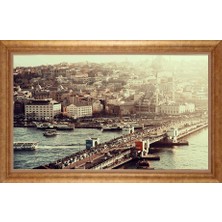 Giyense Altın Çerçeveli Paspartulu Manzara Tablo N780