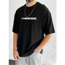 Risil-Nu Company Yeni Sezon Oversize I'm Boss Baskılı Penye T-Shırt