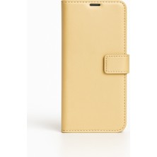 Piyasa Sepeti iPhone 16 Cüzdanlı Standlı Kapaklı Kılıf Gold