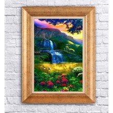 Giyense Altın Çerçeveli Paspartulu Manzara Tablo N698