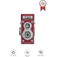 Torima Mini Retro Dijital Fotoğraf Makinesi Video Kamera 1080P CMR44 Kırmızı