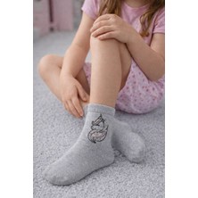 Gigi Giyim Unicorn Baskılı Soket Kız Çocuk Çorap