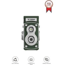 Torima Mini Retro Dijital Fotoğraf Makinesi Video Kamera 1080P CMR44 Yeşil