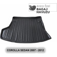 Elorcar Toyota Corolla Sedan 2007 - 2012 3D Bagaj Havuzu