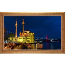 Giyense Altın Çerçeveli Paspartulu Manzara Tablo N1378