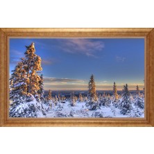 Giyense Altın Çerçeveli Paspartulu Manzara Tablo N1397