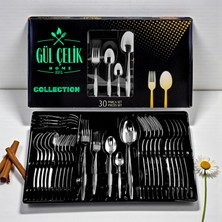 Kaveh 30 Parça 6 Kişilik Çatal Kaşık Takımı Sivri Model (Kutulu)