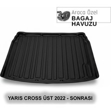 Elorcar Toyota Yarıs Cross Üst 2022 - Sonrası 3D Bagaj Havuzu
