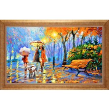 Giyense Altın Çerçeveli Paspartulu Manzara Tablo N1744